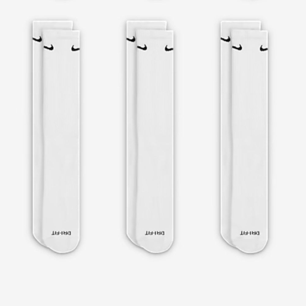 NIKE 
Training Crew Socks (3 Pairs)
Nike Everyday Cushioned - Picture 2 of 12
